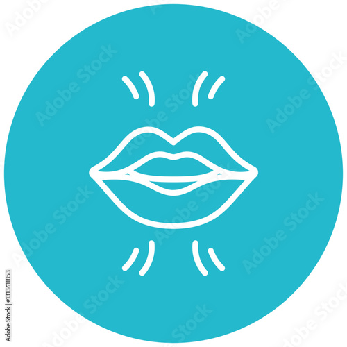 Tingling Lips Vector Icon