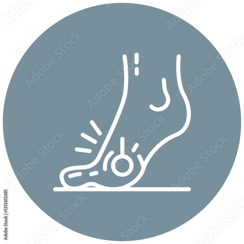 Plantar Arch Pain Vector Icon