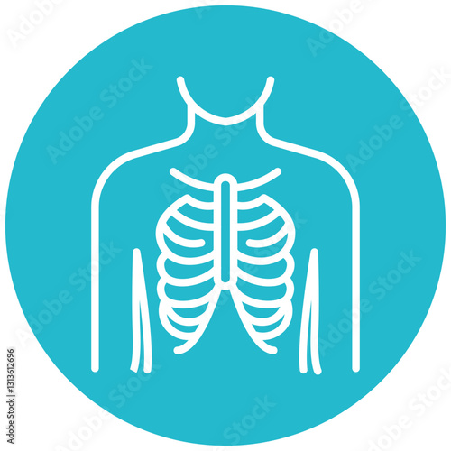 Rib Pain Vector Icon