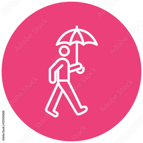 Monsoon Journey Vector Icon