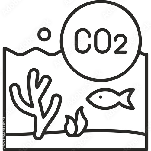 Ocean Acidification Icon