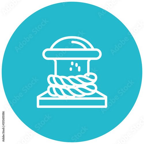 Jetty Bollard Vector Icon