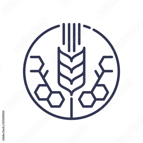 Wheat and chemical structures symbolize the fusion of agriculture and synthesis.