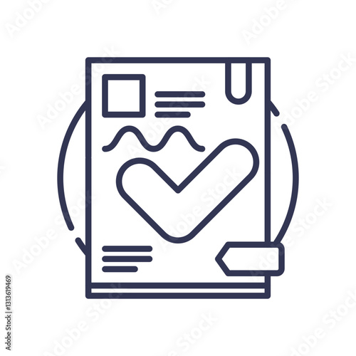 Document with a checkmark symbolizing accuracy and reliability.