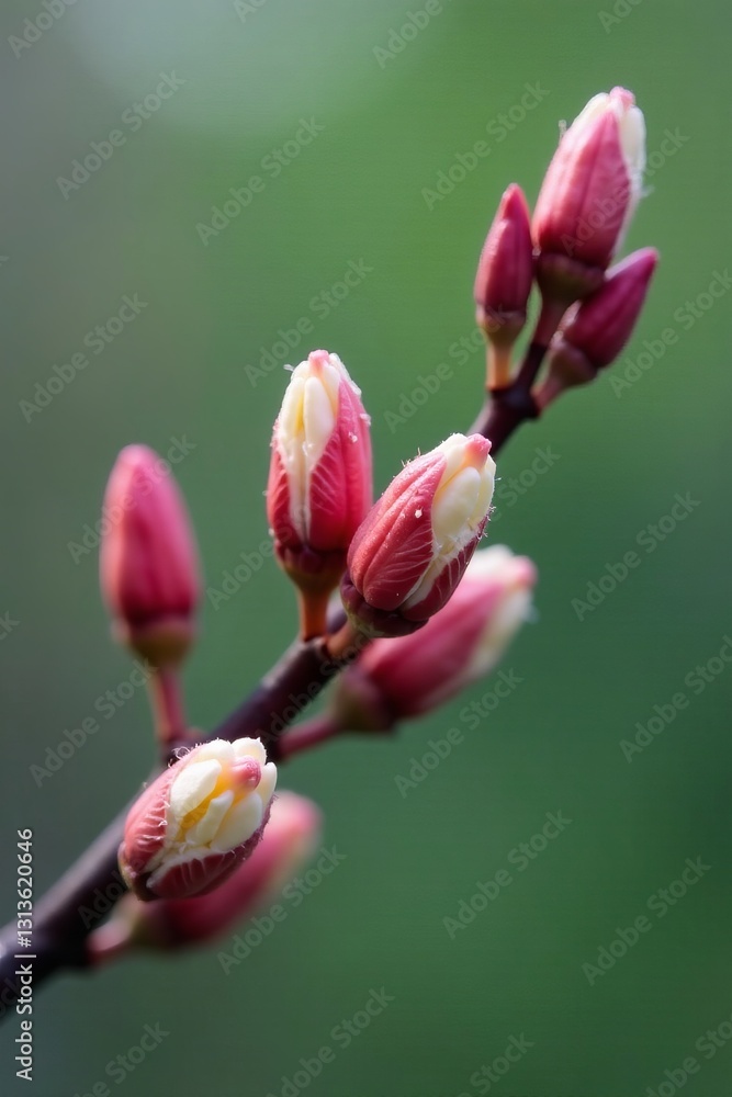 Macro shot of delicate willow buds starting to bloom, new beginnings, flora, buds Macro shot of delicate willow buds starting to bloom, new beginnings, flora, buds