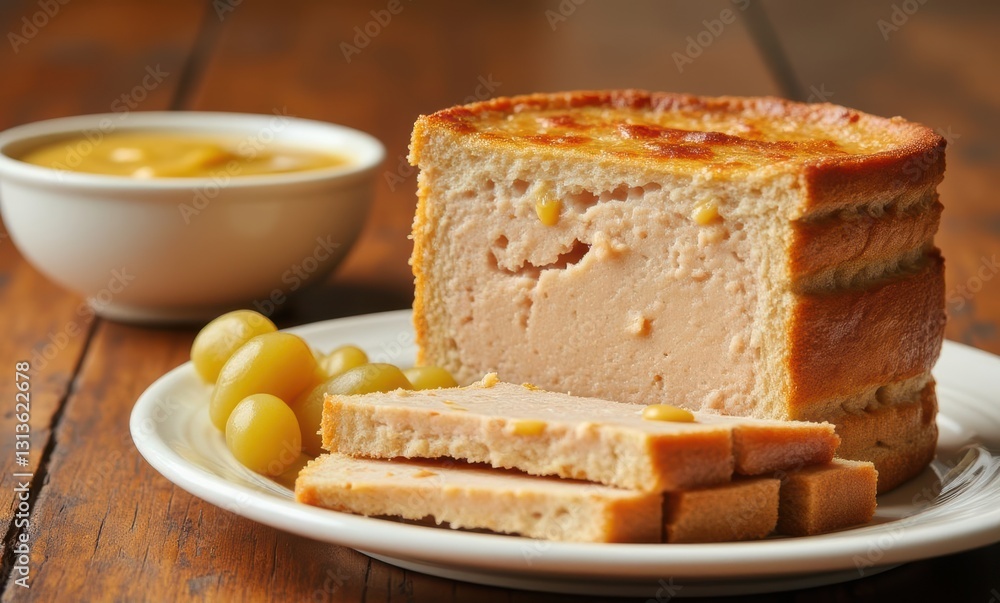 Savory meatloaf sandwich with sides Savory meatloaf sandwich with sides