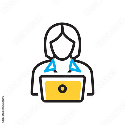 Multi color icon for worker