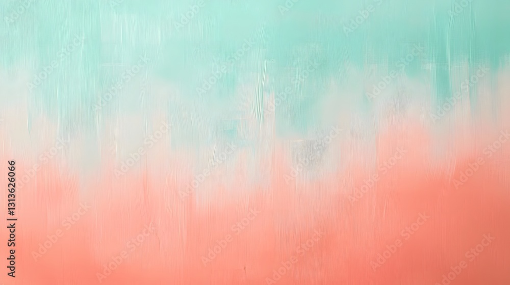 64. A smooth ombre from soft coral to light mint, evoking a fresh and tranquil mood 64. A smooth ombre from soft coral to light mint, evoking a fresh and tranquil mood