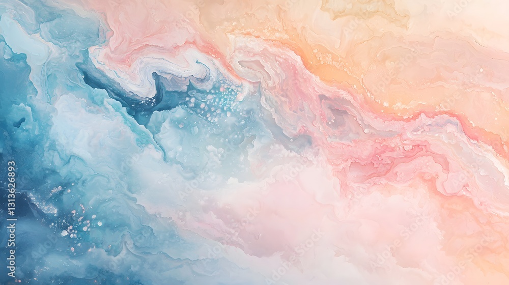 Fototapeta premium 56. A soft pastel transition from sky blue to rose quartz, forming a serene and balanced composition