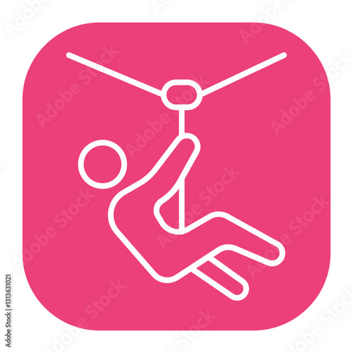 Zip Lining Icon