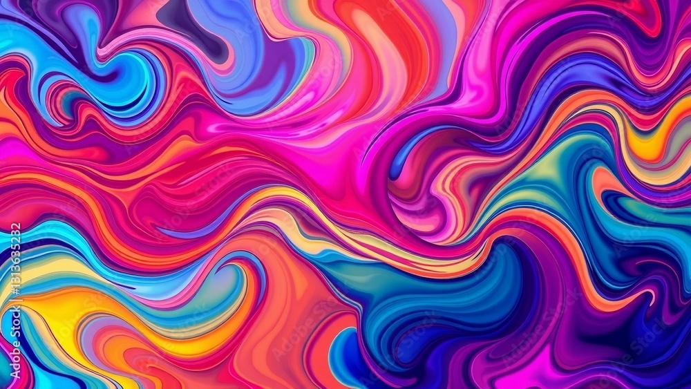 Vibrant Abstract Swirl Art with Multicolored Fluid Patterns Vibrant Abstract Swirl Art with Multicolored Fluid Patterns