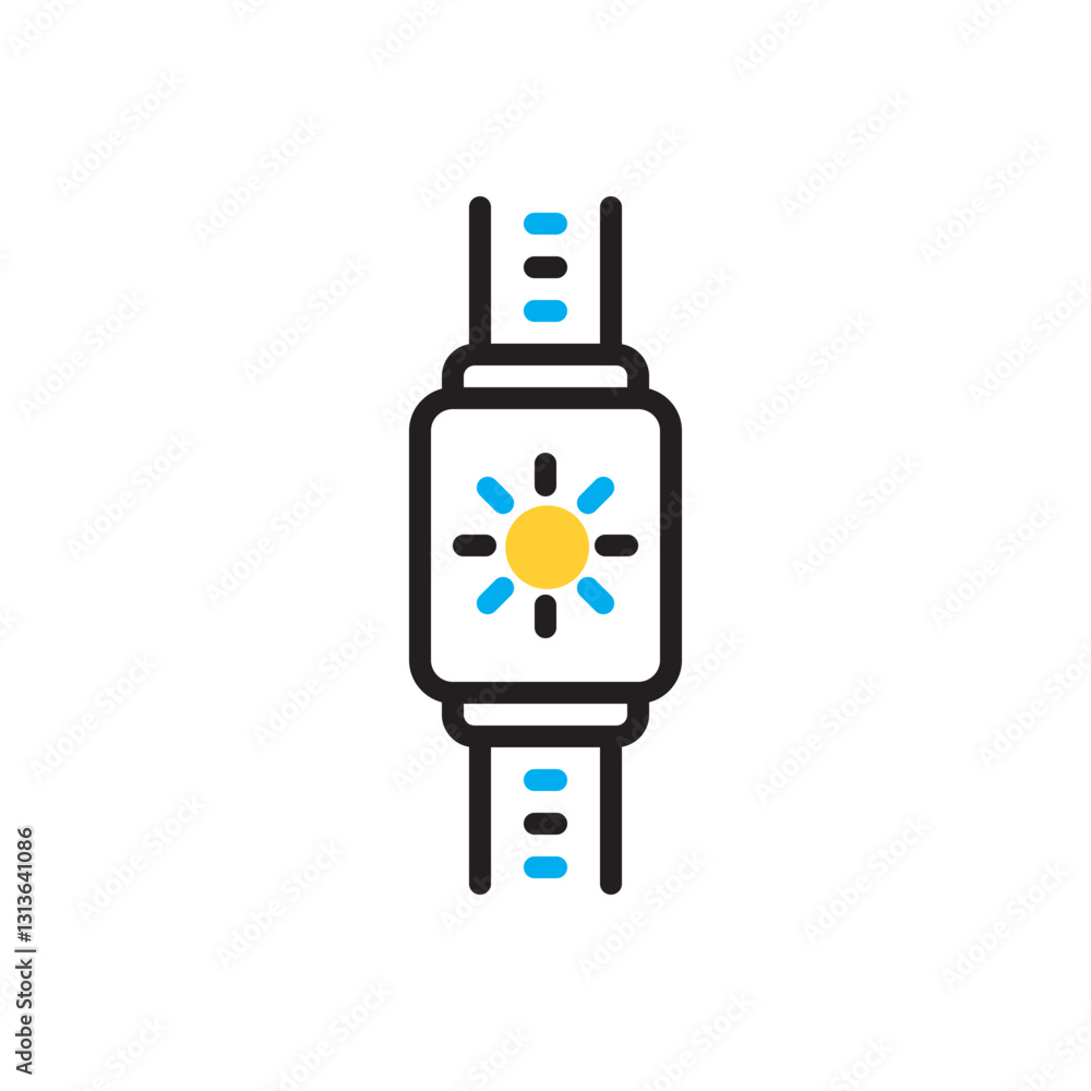 Fototapeta premium Multi color icon for smartwatch