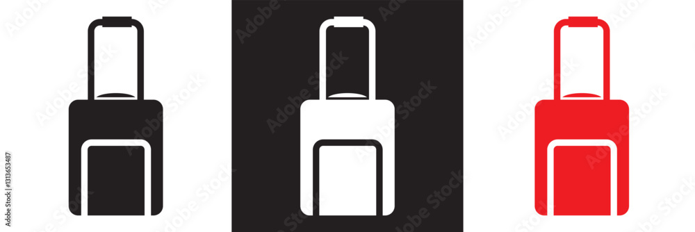 Baggage icon. Isolated on white, pink and black background. Vector illustration. EPS 10 Baggage icon. Isolated on white, pink and black background. Vector illustration. EPS 10