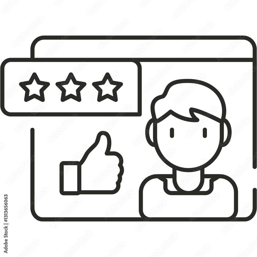 Obraz premium Customer Review Icon