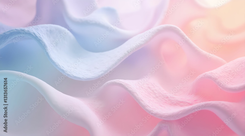 Fototapeta premium Colorful abstract swirling waves of pink, orange and blue colors, abstract background
