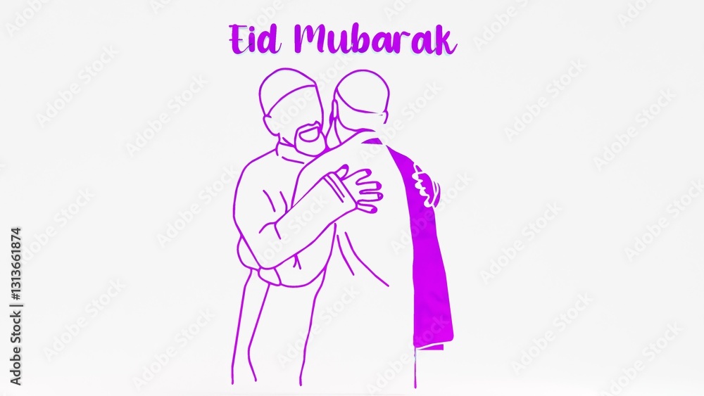 Celebrate Eid Mubarak with this touching image of two Muslim brothers hugging on Eid Day. A perfect symbol of love, faith, and unity. Ideal for Eid celebrations, family bonds, and Islamic holiday proj Celebrate Eid Mubarak with this touching image of two Muslim brothers hugging on Eid Day. A perfect symbol of love, faith, and unity. Ideal for Eid celebrations, family bonds, and Islamic holiday proj