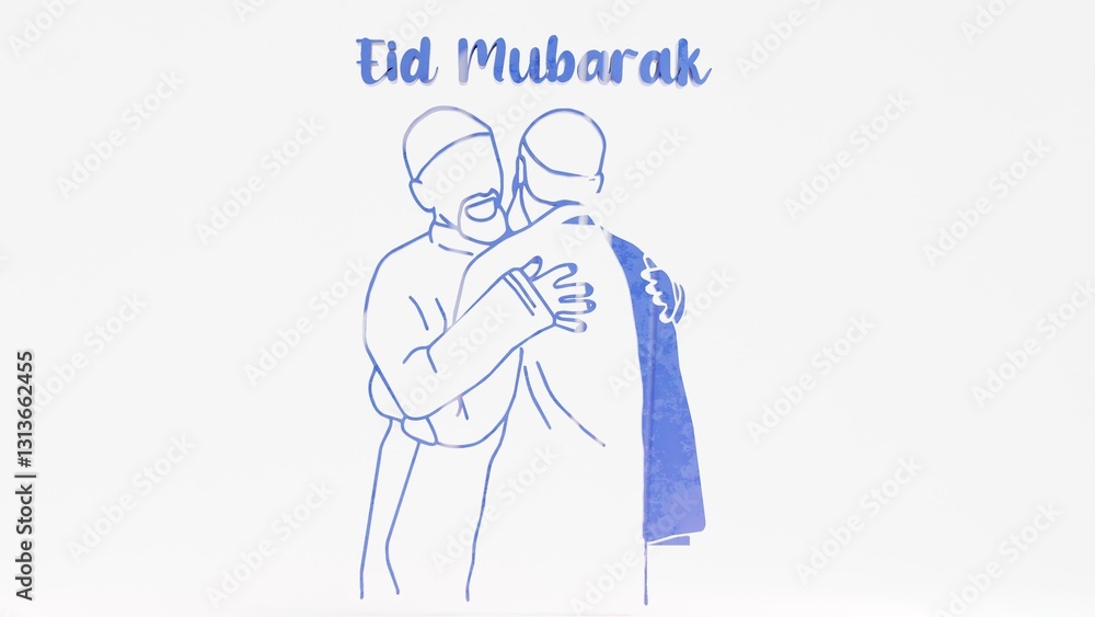 Celebrate Eid Mubarak with this touching image of two Muslim brothers hugging on Eid Day. A perfect symbol of love, faith, and unity. Ideal for Eid celebrations, family bonds, and Islamic holiday proj Celebrate Eid Mubarak with this touching image of two Muslim brothers hugging on Eid Day. A perfect symbol of love, faith, and unity. Ideal for Eid celebrations, family bonds, and Islamic holiday proj