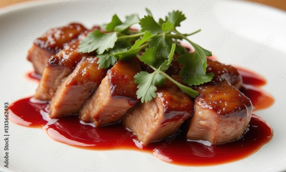 Juicy pork belly with glaze Juicy pork belly with glaze