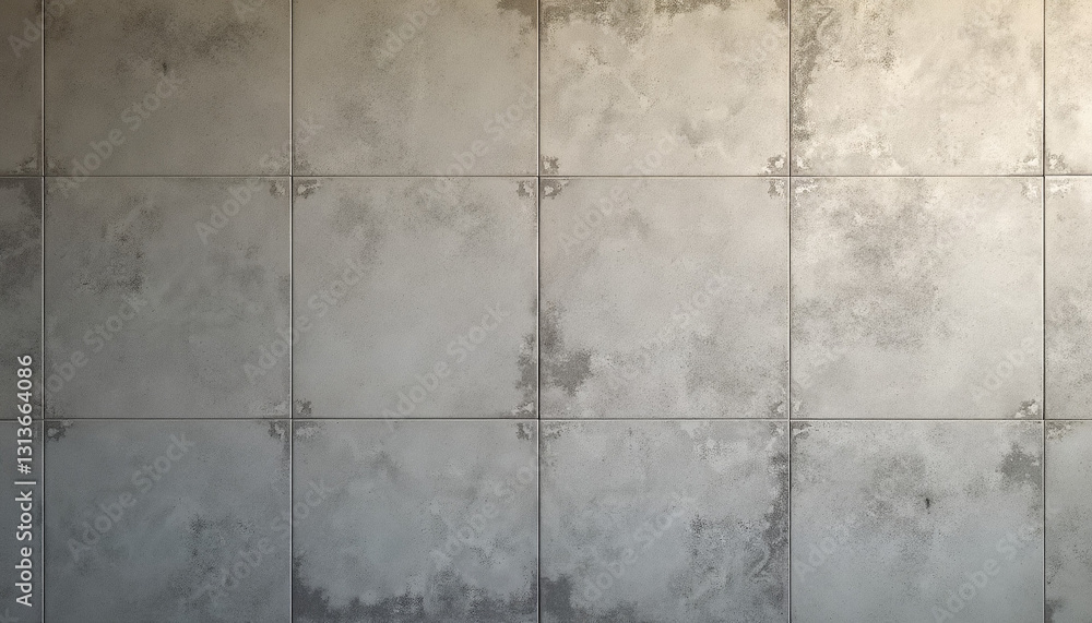 Industrial concrete wall with metal panel design and weathered texture Industrial concrete wall with metal panel design and weathered texture