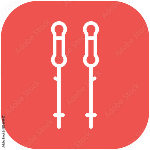 Trekking Poles Icon