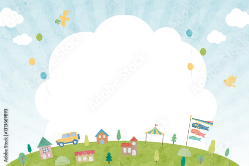 ゴールデンウィークの背景イラスト