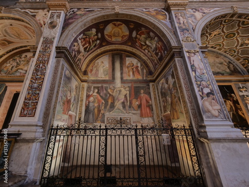 Lateral chapel in church of Saint Maurice al Monastero Maggiore in Milan photo