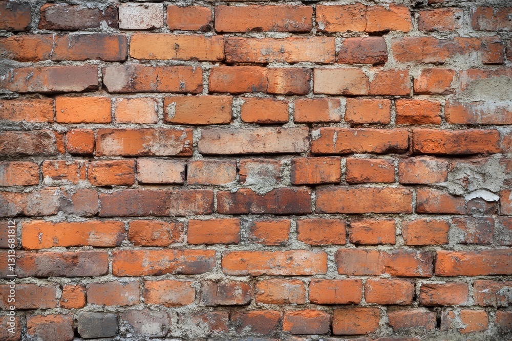 Fototapeta premium Rustic red brick wall ideal for home decor and industrial design inspiration