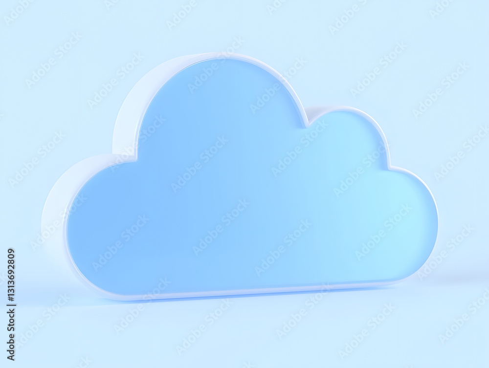 Cloud computing concept 3D rendering, electronic technology concept scene illustration Cloud computing concept 3D rendering, electronic technology concept scene illustration