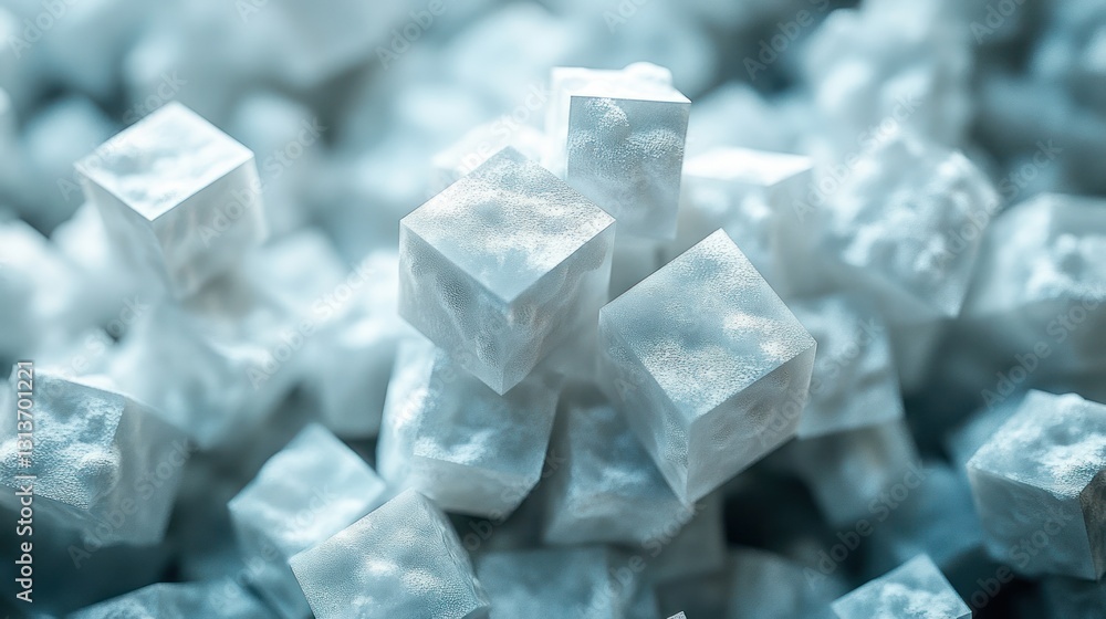 Obraz premium Abstract cube structure, with cloudy interiors