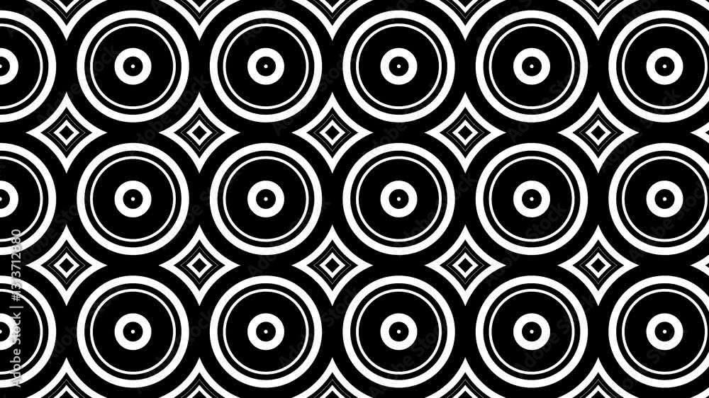 Geometric pattern loop. Circles animation. Geometric pattern loop. Circles animation.