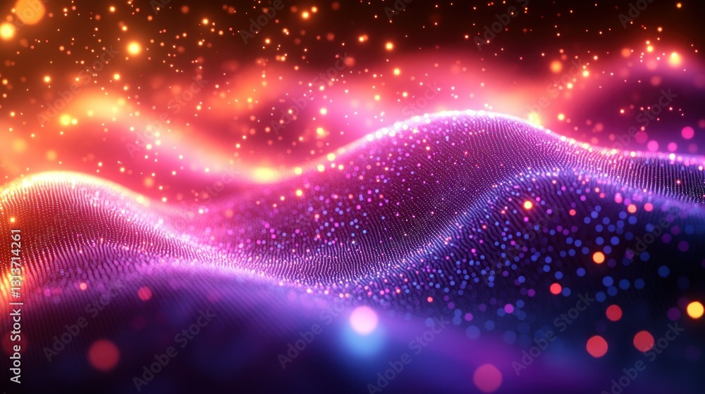 Abstract glowing particle waves (2) Abstract glowing particle waves (2)