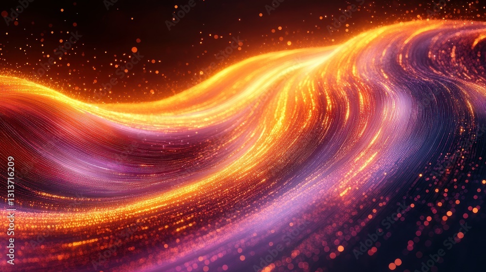 Obraz premium Abstract glowing waves