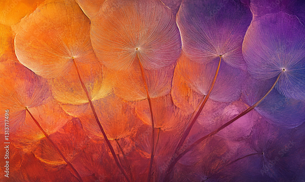 Abstract macro photography showcases the delicate beauty of seed pods with vibrant color gradient Abstract macro photography showcases the delicate beauty of seed pods with vibrant color gradient