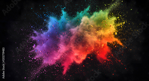 Colorful Particle Explosion generative ai