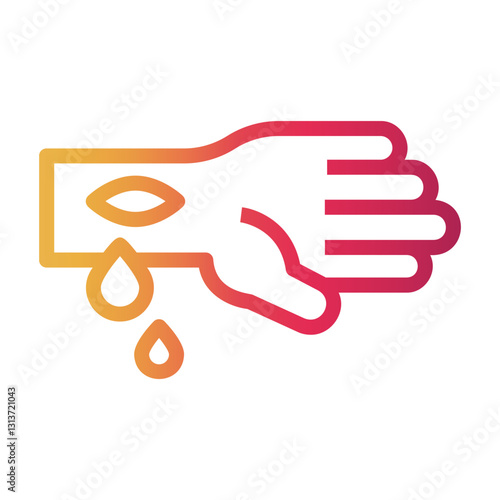 wound Line Gradient Icon