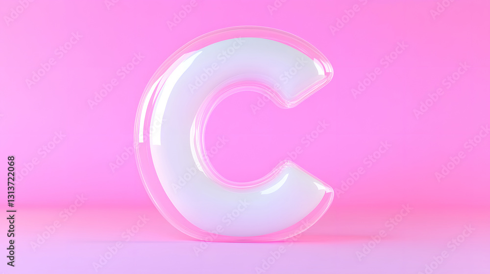 3D rendering letter C, 3d style decorated capital letter C 3D rendering letter C, 3d style decorated capital letter C