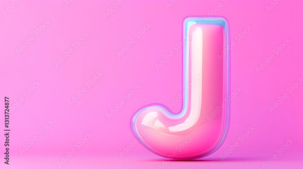 3D rendering letter J, 3d style decorated capital letter J 3D rendering letter J, 3d style decorated capital letter J