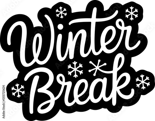 Winter Break Sticker.