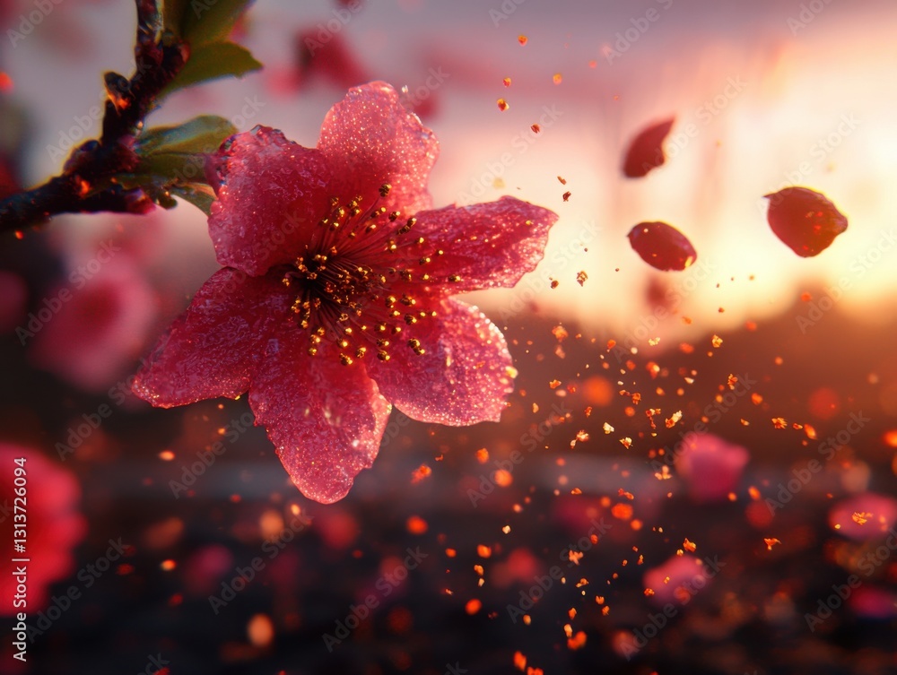 Φωτογραφία Immerse yourself in an ethereal depiction of energy flowing through a blooming f