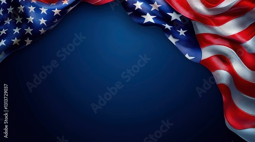USA flag background template with blank space for Independence Day celebration