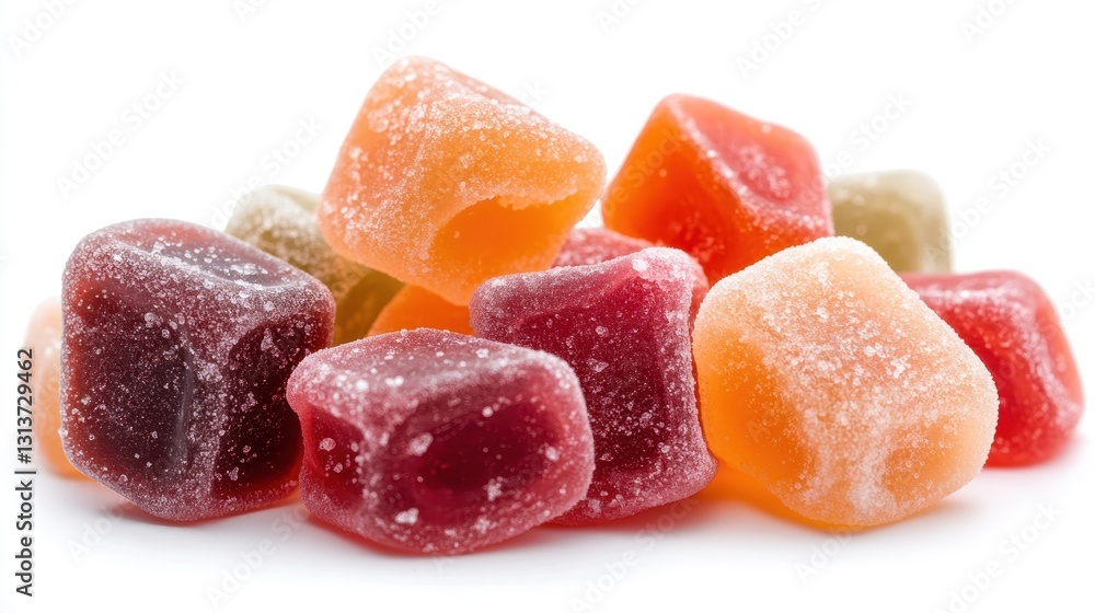 A joyful display of assorted gelatinous candy in various shapes and sizes, delivering vibrant colors with an alluring sparkle, inviting sweetness and treat enjoyment. A joyful display of assorted gelatinous candy in various shapes and sizes, delivering vibrant colors with an alluring sparkle, inviting sweetness and treat enjoyment.