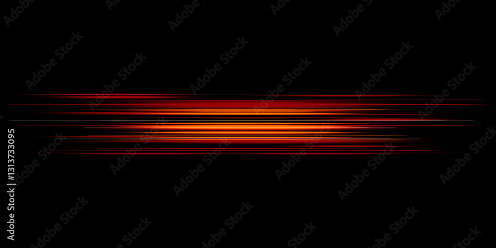Speed illustration, road. Red laser beams isolated on black background. Abstract light effect. Red lens flash. Horizontal rays glowing in the dark Speed illustration, road. Red laser beams isolated on black background. Abstract light effect. Red lens flash. Horizontal rays glowing in the dark