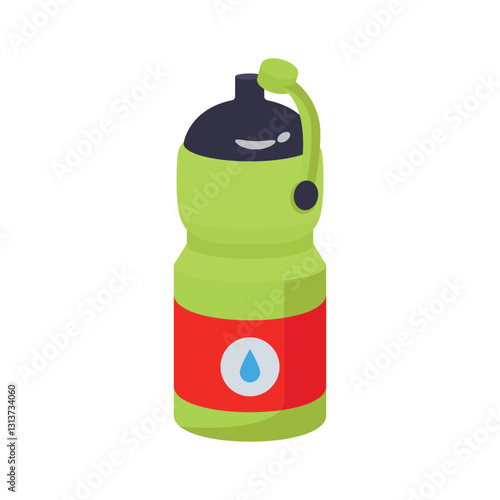 A customizable 3d style icon of water bottle