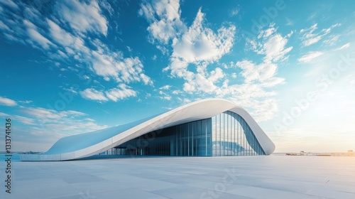 modern architectural design white building exterior