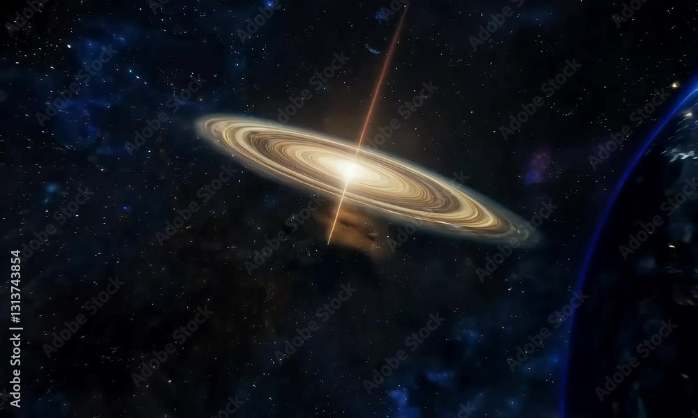 planet in space with stars planet in space with stars