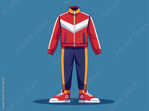 sporty tracksuit with sneakers