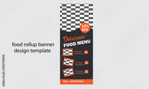 corporate minimal business rollup banner design template 