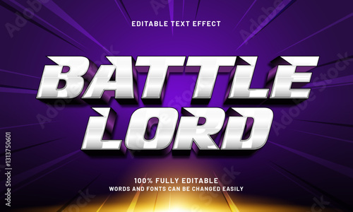 battle lord editable text effect with a knight and king text style