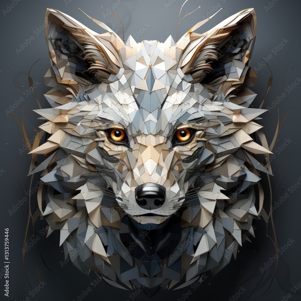 Fotografie Elegant Gray Animal Illustrations with Subtle Textures