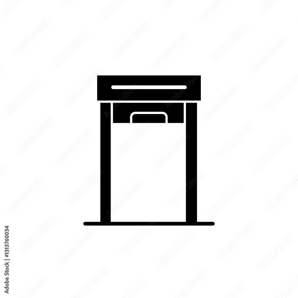 Security Gate glyph icon Security Gate glyph icon